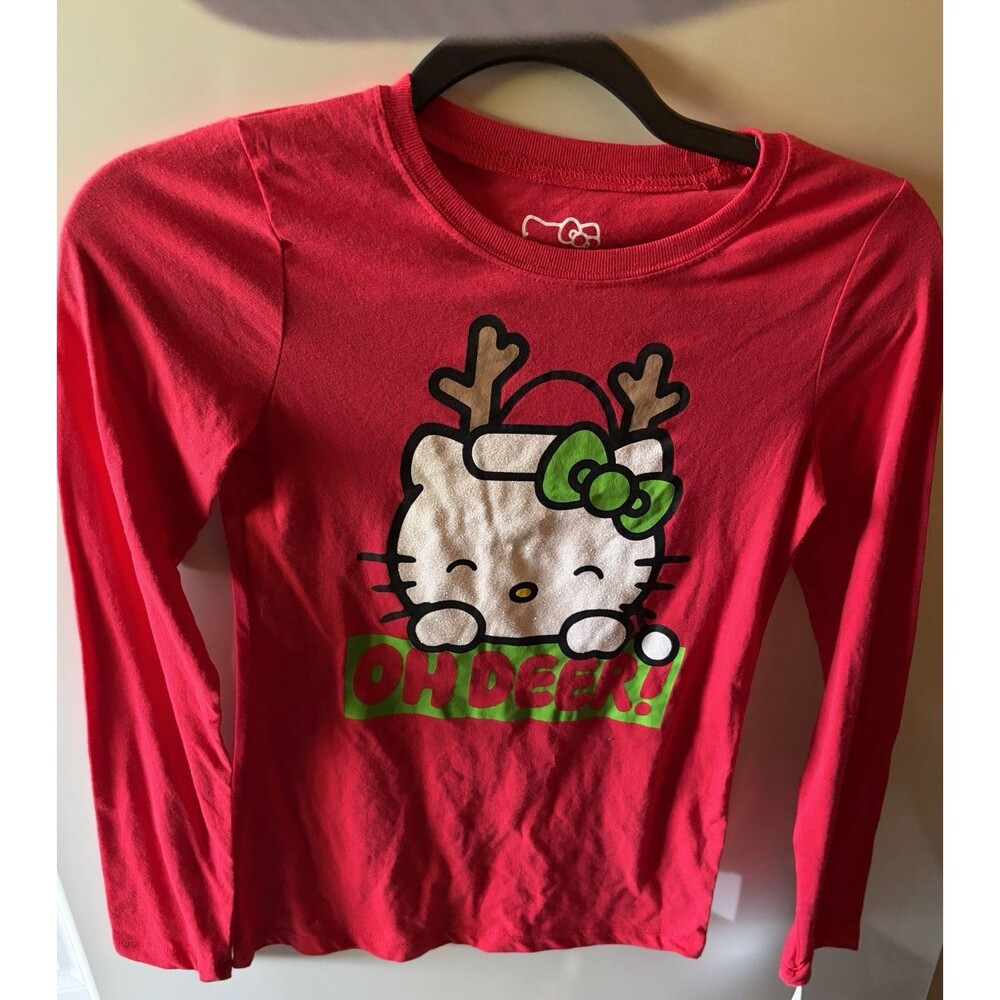 Girls Hello Kitty Christmas Shirt Size Small NWT B4